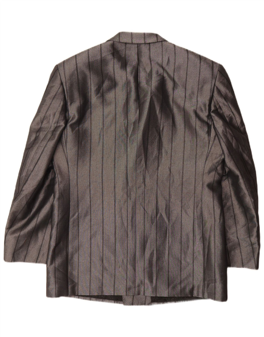 Vintage Ανδρικό Σακάκι Μπλέιζερ UK 38 Μεσαίου Γκρι Ριγέ Πολυεστέρας