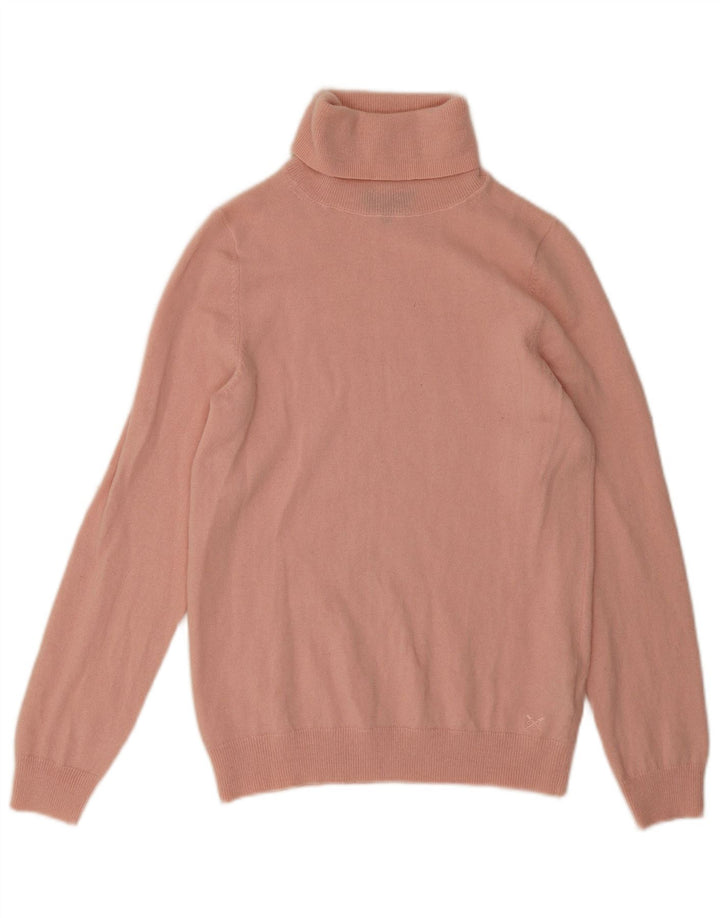 Crew Clothing Γυναικείο πουλόβερ με ρολό λαιμόκοψη UK 12 Medium Pink