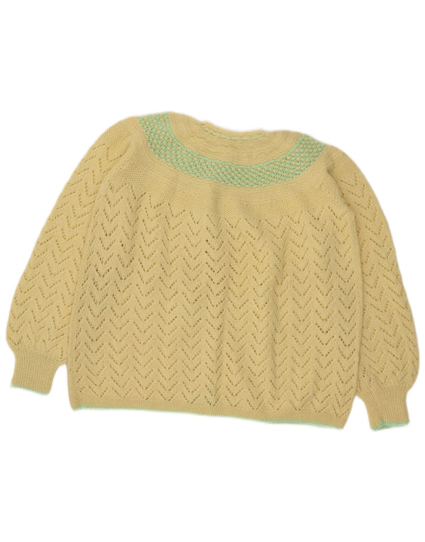 Vintage γυναικεία ζακέτα UK 16 Large Yellow