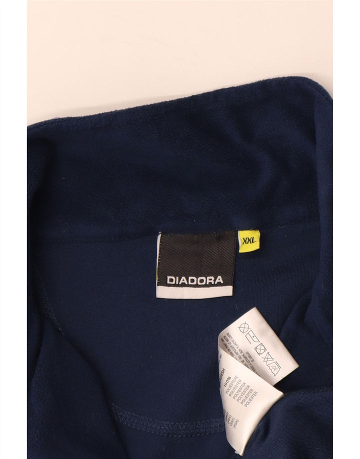 DIADORA Γυναικείο φερμουάρ με φερμουάρ Fleece UK 20 2XL Navy Blue Polyester