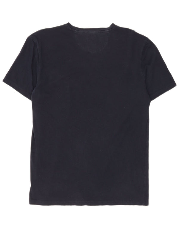 Ανδρικό T-Shirt Zara Slim Fit Top XL Navy Blue Cotton