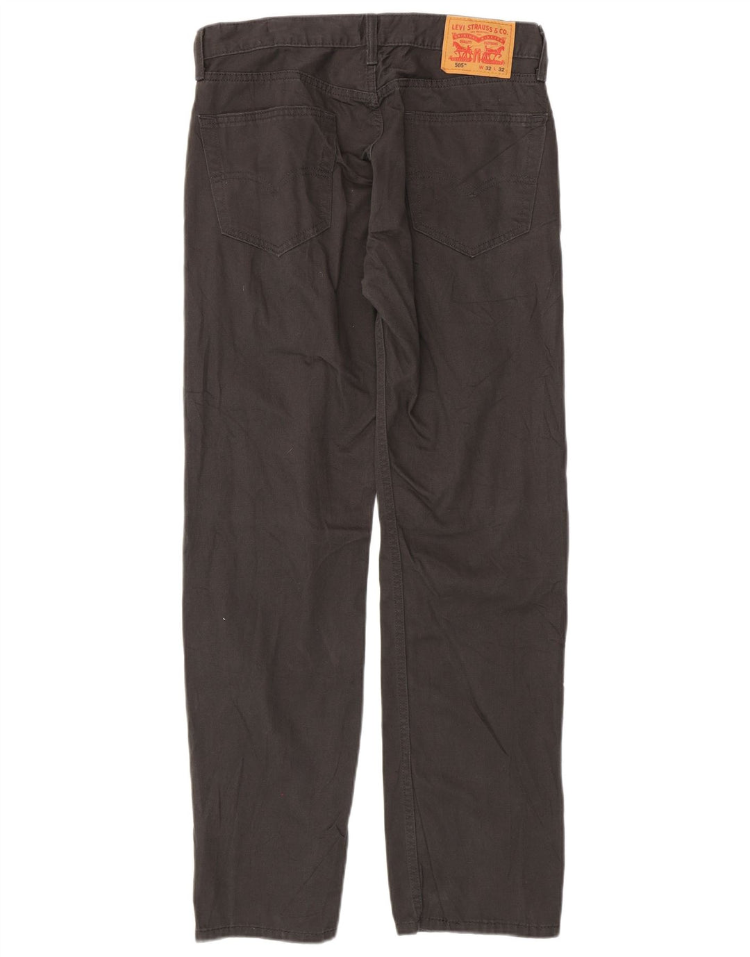 LEVI'S Mens 505 Straight Casual Παντελόνι W32 L32 Γκρι βαμβακερό