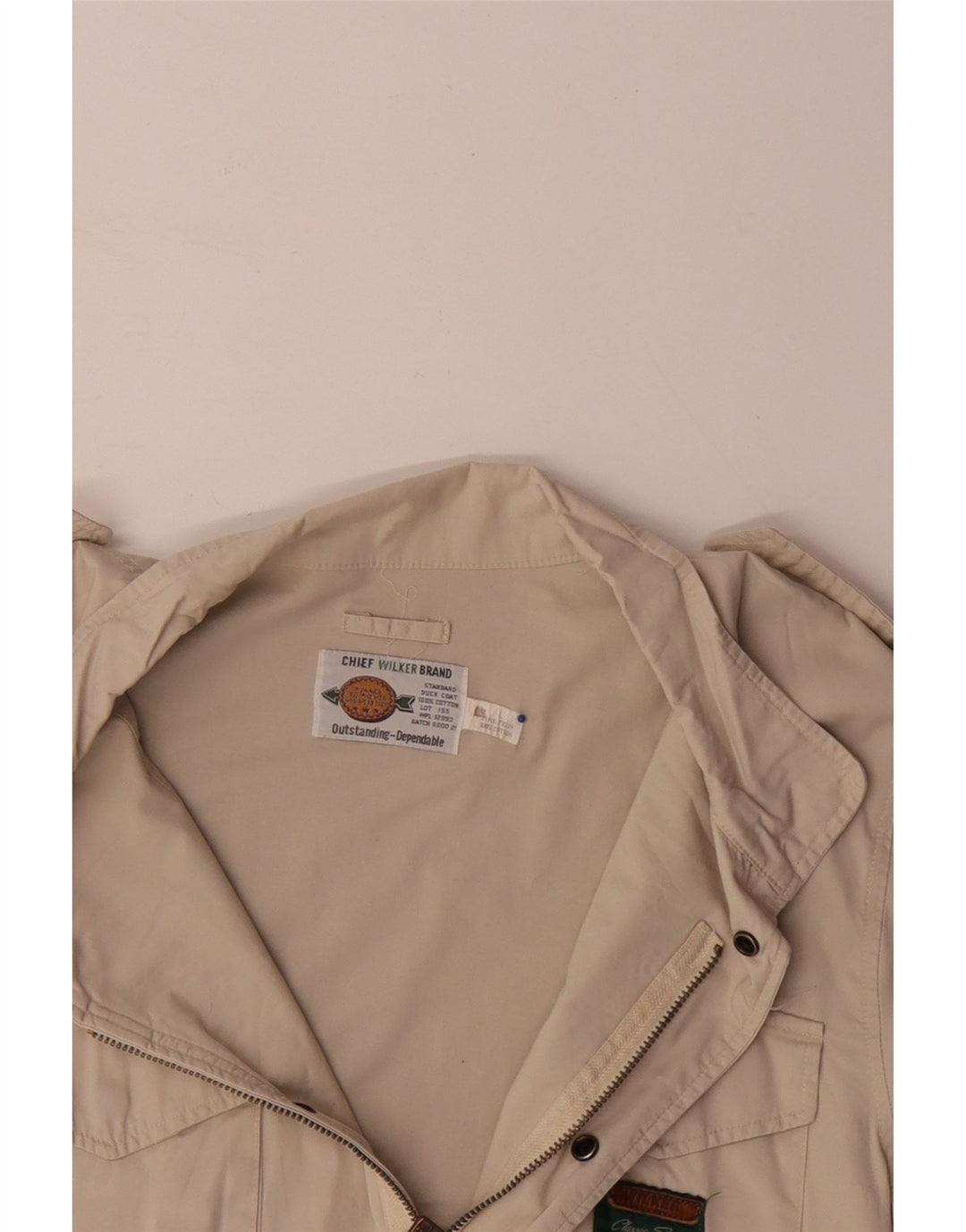 Ανδρικό Military Jacket VINTAGE UK 40 Large Beige Cotton