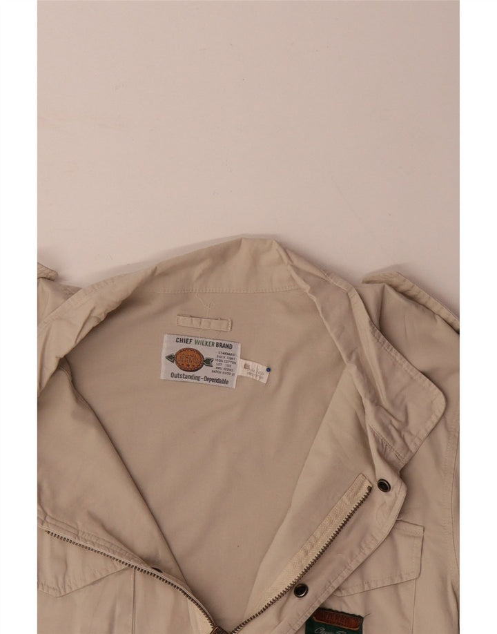 Ανδρικό Military Jacket VINTAGE UK 40 Large Beige Cotton