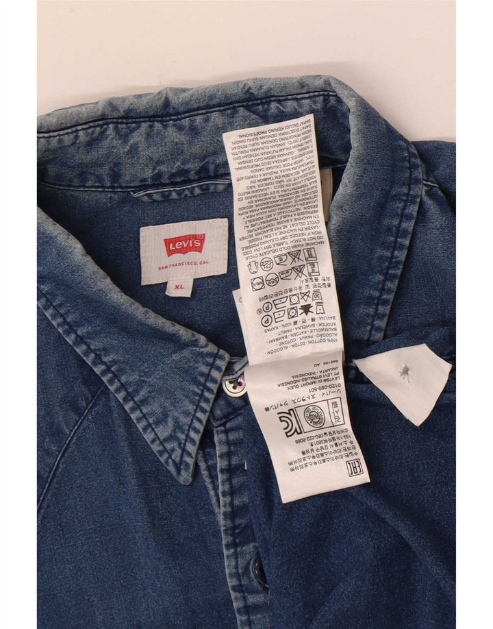 Ανδρικό τζιν πουκάμισο Levi's XL Μπλε βαμβακερό