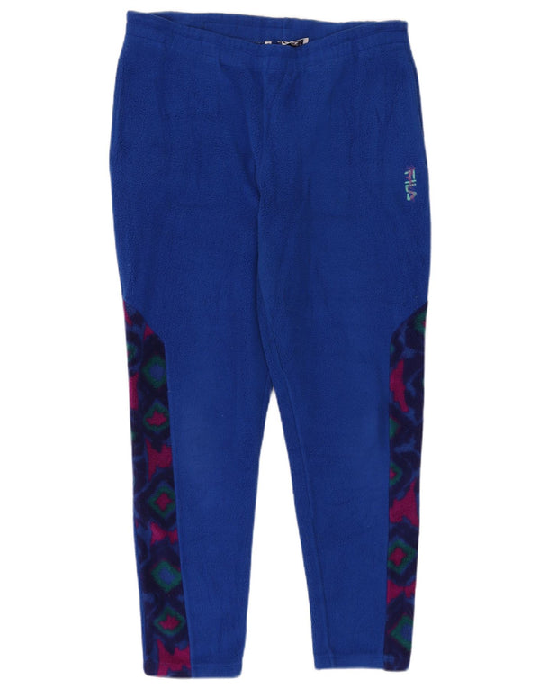 Fila Γυναικεία φόρμα Fleece Παντελόνι IT 46 Large Blue Geometric