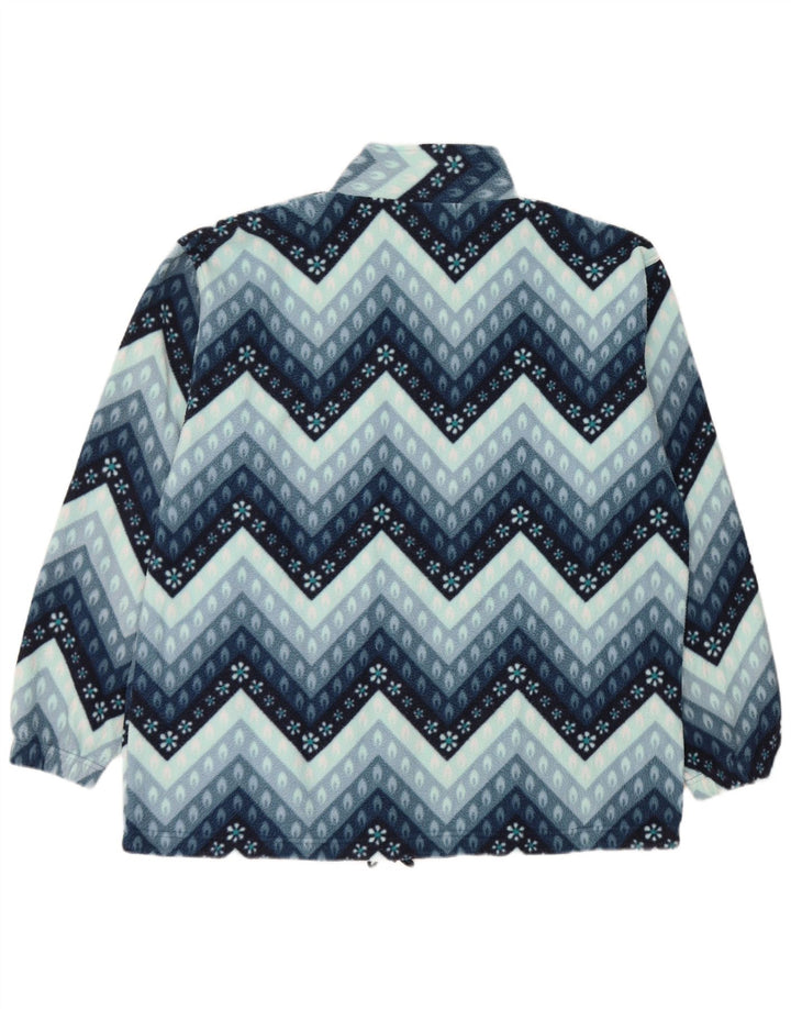 Vintage Ανδρικό Fleece Jacket UK 40 Large Blue Geometric