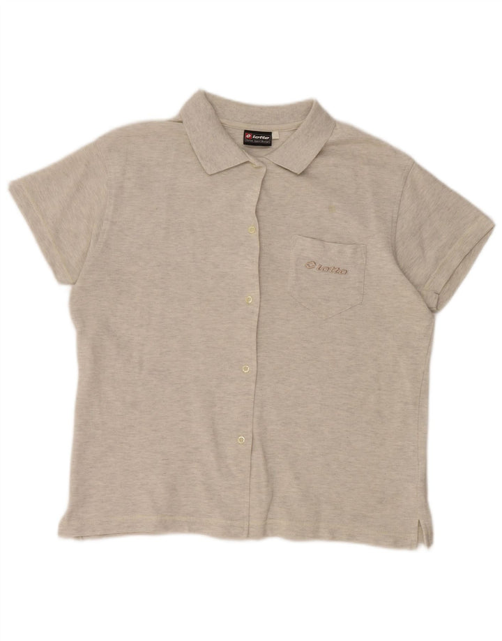 Γυναικείο κοντομάνικο μπλουζάκι LOTTO UK 20 2XL Γκρι βαμβακερό