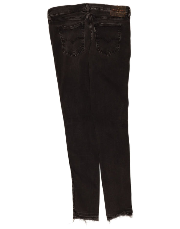 Levi's Womens Line 8 Skinny Jeans W31 L30 Μαύρο βαμβακερό