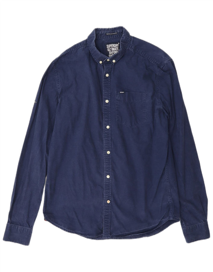 Ανδρικό πουκάμισο Superdry Μοντέρνο Classic Fit Βαμβακερό μεσαίο ναυτικό