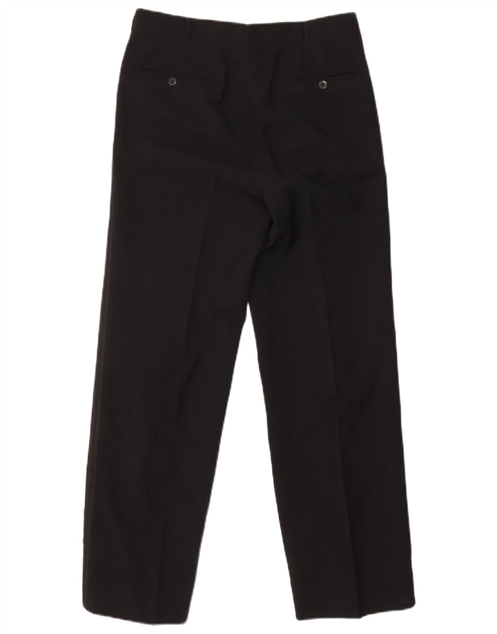 VINTAGE Ανδρικό σετ 1 κουμπιού 2 τεμαχίων IT 46 Small W29 L29 Μαύρο μαλλί