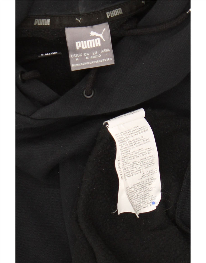 Ανδρικό κουκούλα Puma, μεσαίο μαύρο βαμβακερό