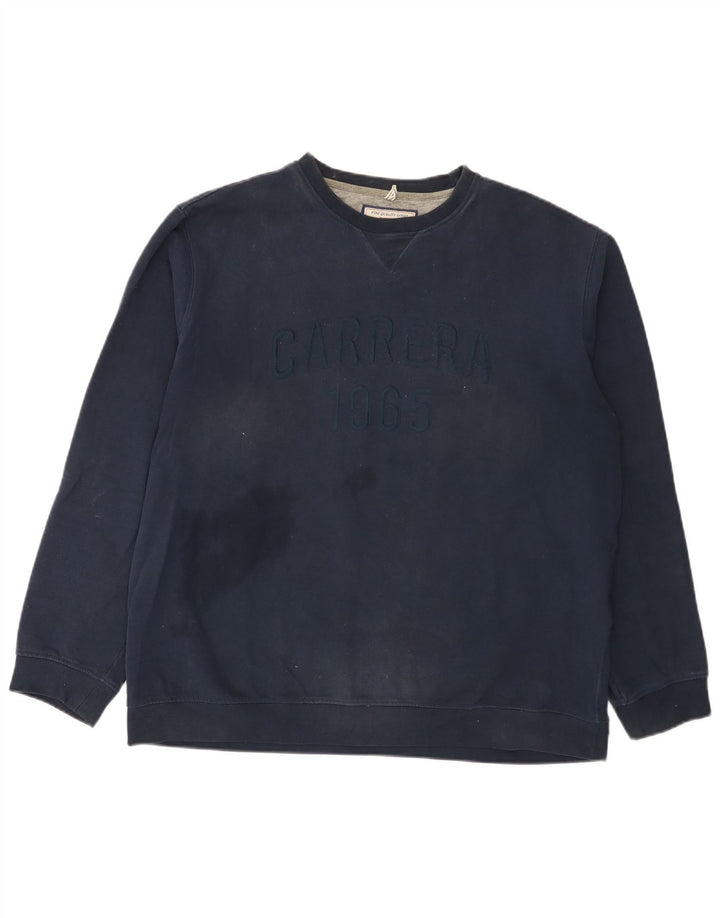 Ανδρικό γραφικό φούτερ Carrera Jumper 2XL Navy Blue Cotton