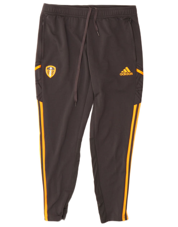 Adidas Mens Leeds United FC Tracksuit Παντελόνι Μεγάλο Γκρι Πολυεστέρας