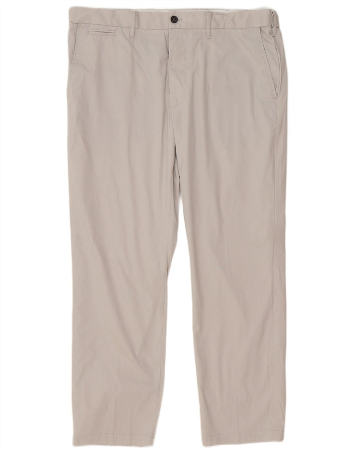 Marks & Spencer Ανδρικό παντελόνι Chino με κανονική εφαρμογή W38 L29 Γκρι βαμβακερό
