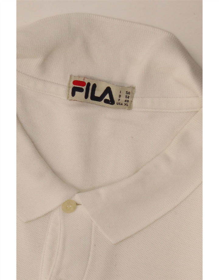 Ανδρικό μπλουζάκι πόλο FILA IT 56 2XL Λευκό