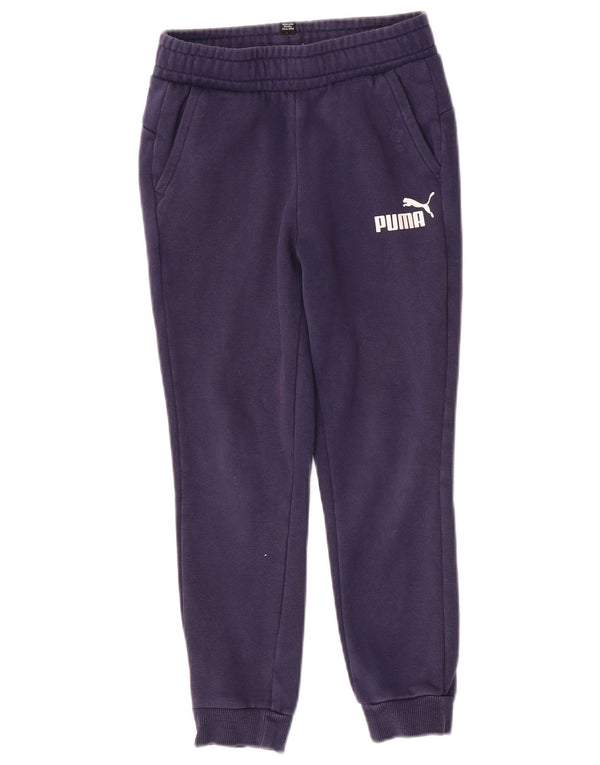 Puma Boys Graphic αθλητική φόρμα παντελόνι Joggers 9-10 ετών Navy Blue Cotton