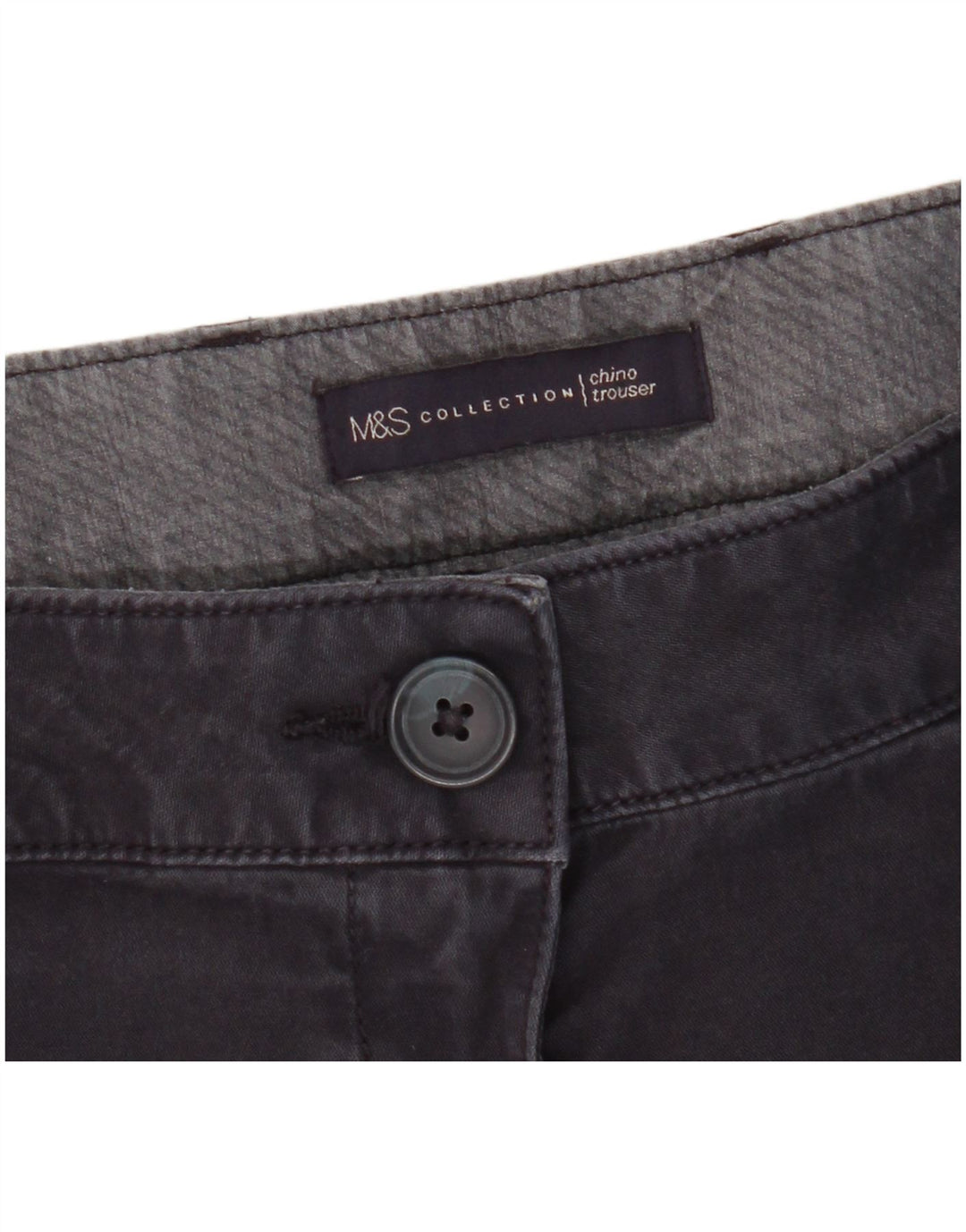 Marks & Spencer Γυναικείο ίσιο παντελόνι Chino W38 L28 Navy Blue