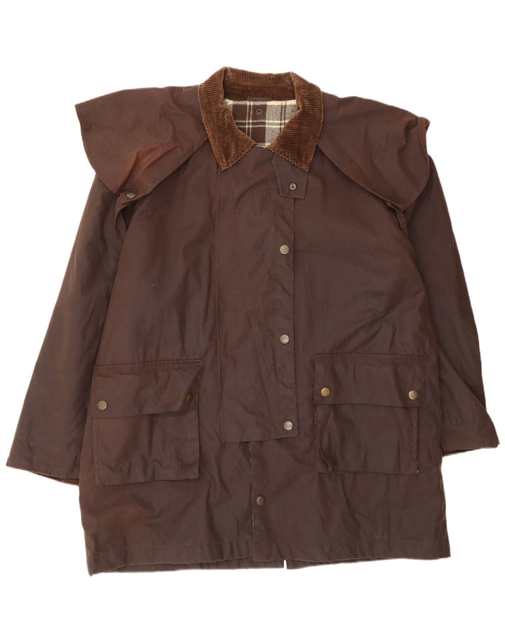 Derby Ανδρικό κερωμένο βαμβακερό μπουφάν UK 40 Large Brown