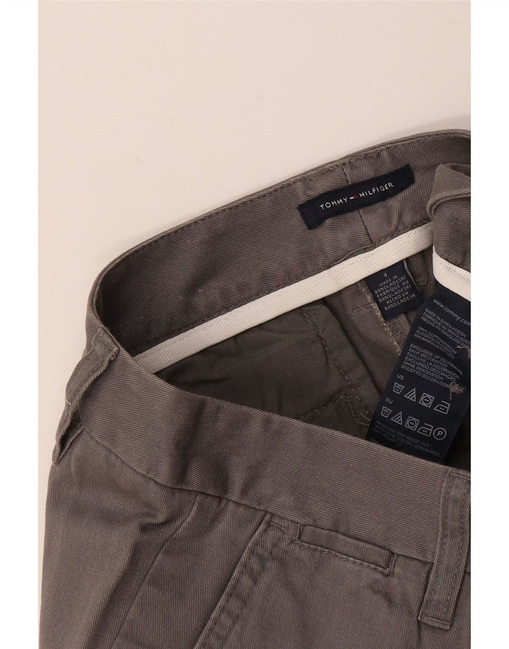 TOMMY HILFIGER Γυναικείο ίσιο κομμένο παντελόνι US 4 Small W25 L22 Grey