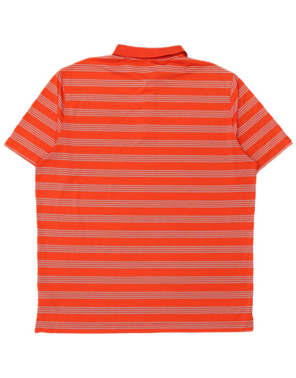 Ανδρικό μπλουζάκι Nike Dri Fit Polo 2XL πορτοκαλί ριγέ πολυεστέρα