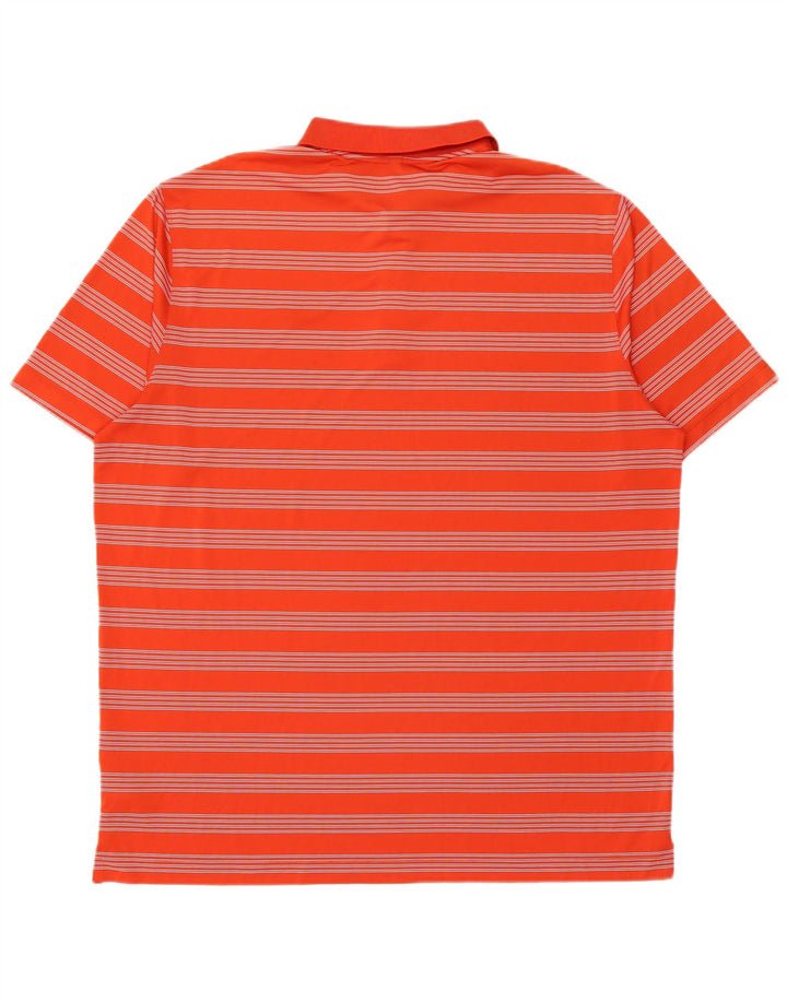 Ανδρικό μπλουζάκι Nike Dri Fit Polo 2XL πορτοκαλί ριγέ πολυεστέρα