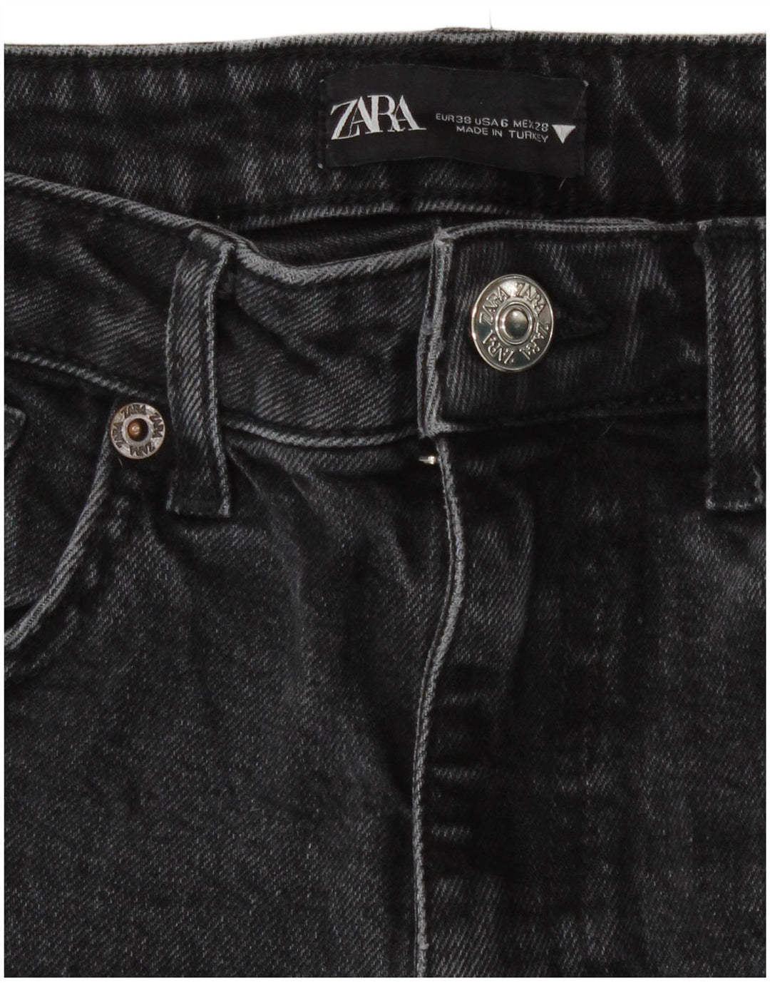 Zara Γυναικείο Straight Jeans EU 38 Small W28 L26 Grey