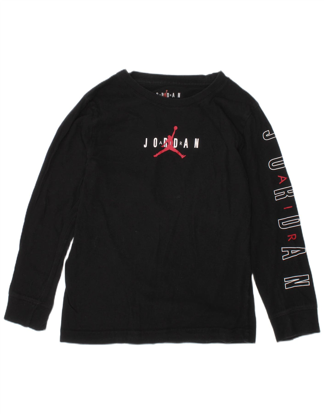 JORDAN Boys Graphic Top Μακρυμάνικο 6-7 ετών Μεγάλο Μαύρο