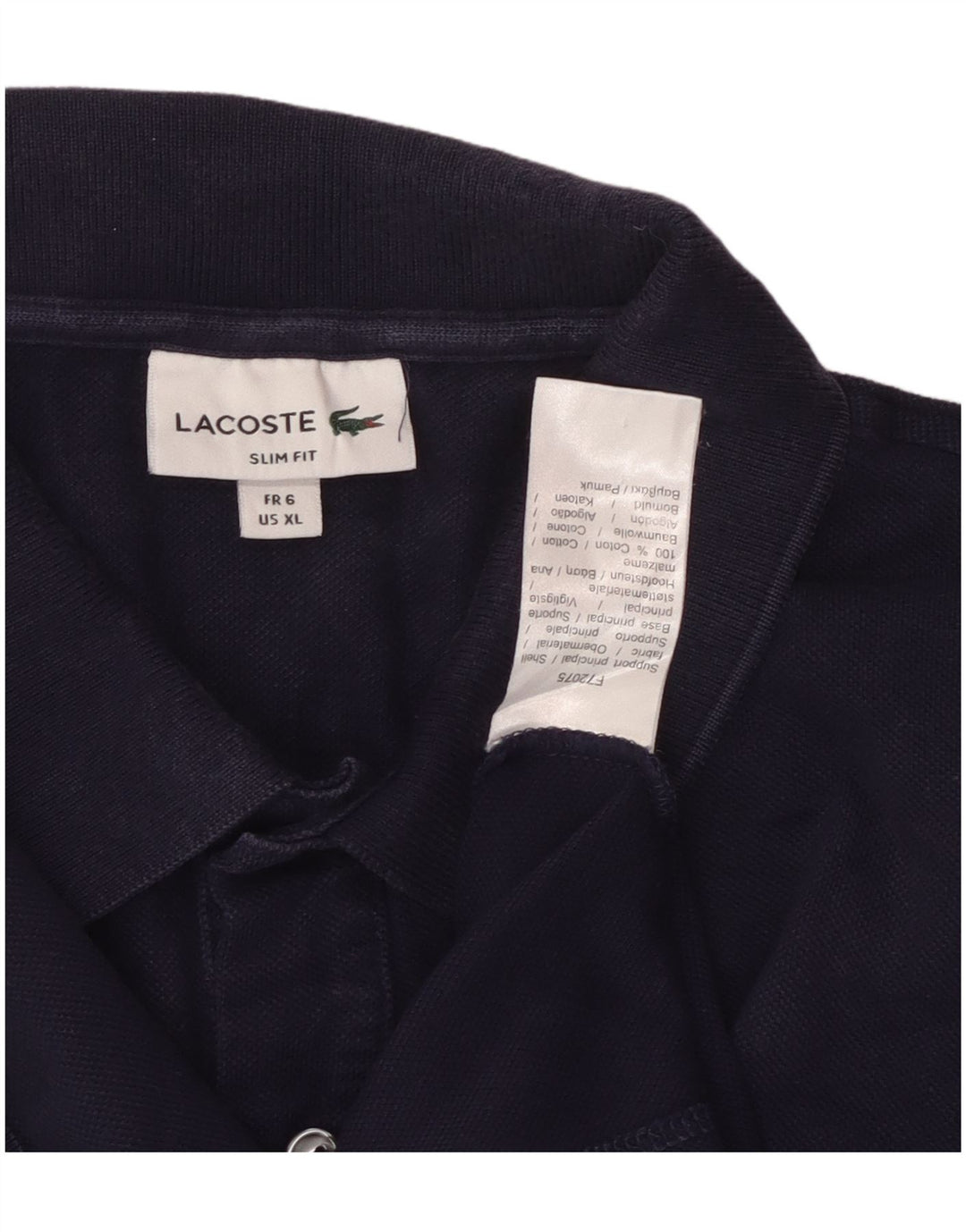 LACOSTE Ανδρικό πουκάμισο Polo Slim Fit, Μέγεθος 6 XL, Βαμβακερό, Navy Blue