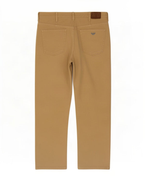 Armani Ανδρικό ίσιο casual παντελόνι W38 L28 Καφέ βαμβακερό