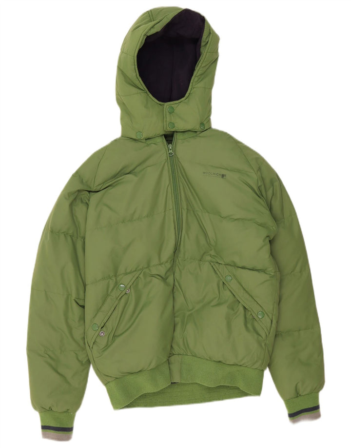 Woolrich Boys Graphic Hooded Jacket με επένδυση 13-14 Years Green