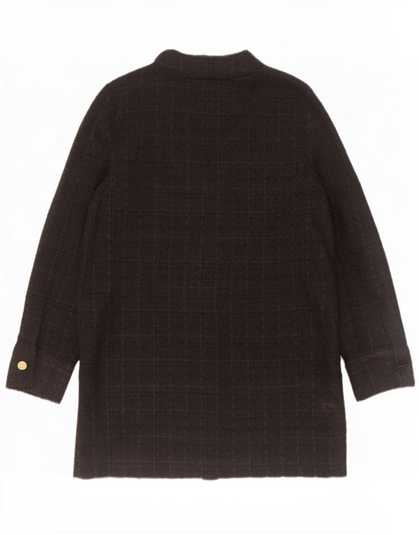 Zara Γυναικείο μπουφάν blazer UK 14 Medium Black Check Polyester