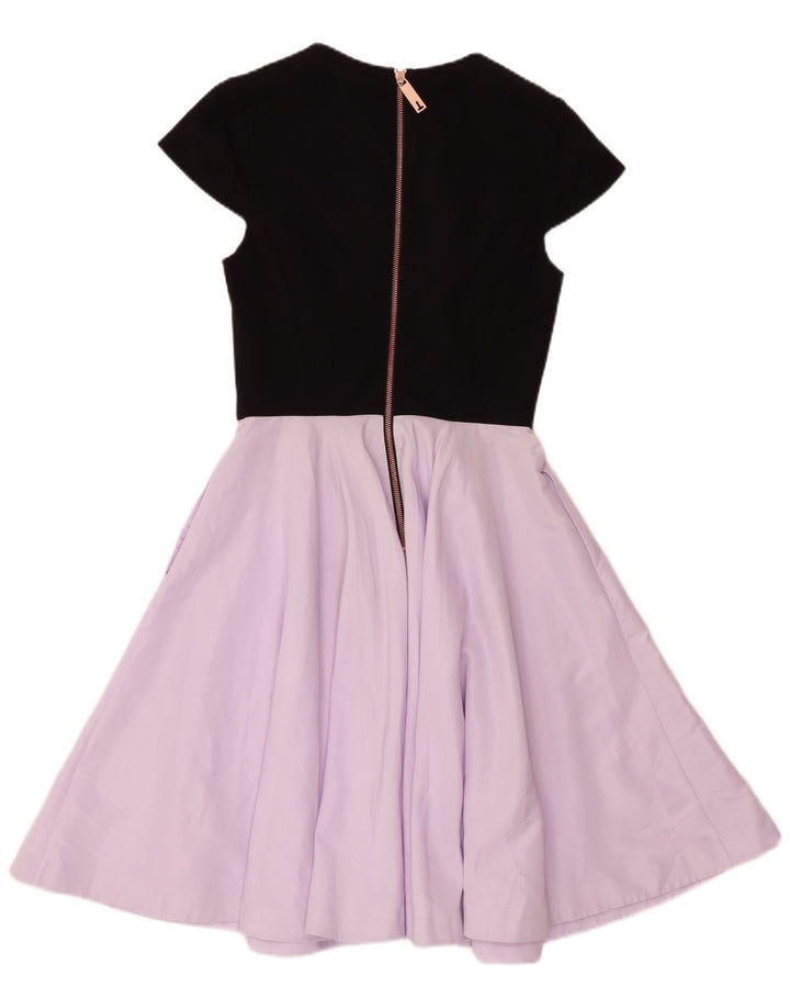 Γυναικείο φόρεμα Ted Baker A-Line US 1 XS Μαύρο Colourblock Πολυεστέρας