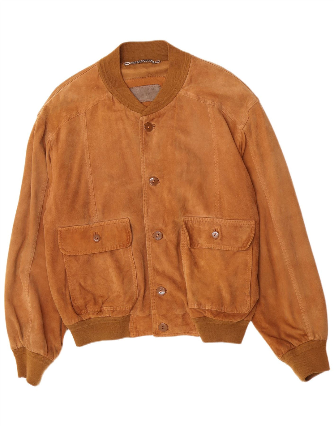 Ανδρικό Suede Bomber Jacket Lusso IT 52 XL Καφέ Δερμάτινο