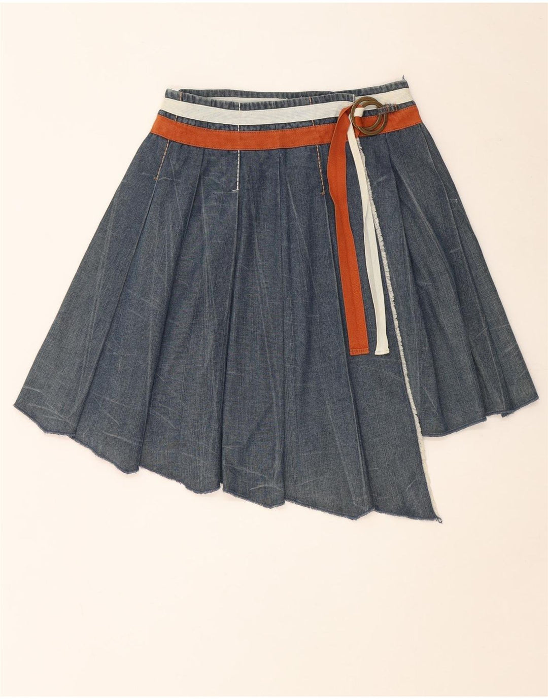 Intrend Γυναικεία τζιν ασύμμετρη φούστα IT 38 XS W28 Μπλε βαμβακερή