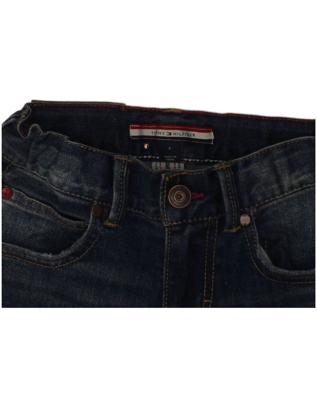 TOMMY HILFIGER Boys distressed Straight Jeans 5-6 ετών W24 L20 Blue