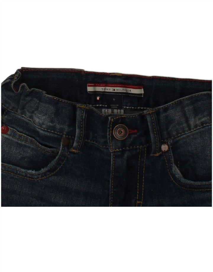 TOMMY HILFIGER Boys distressed Straight Jeans 5-6 ετών W24 L20 Blue