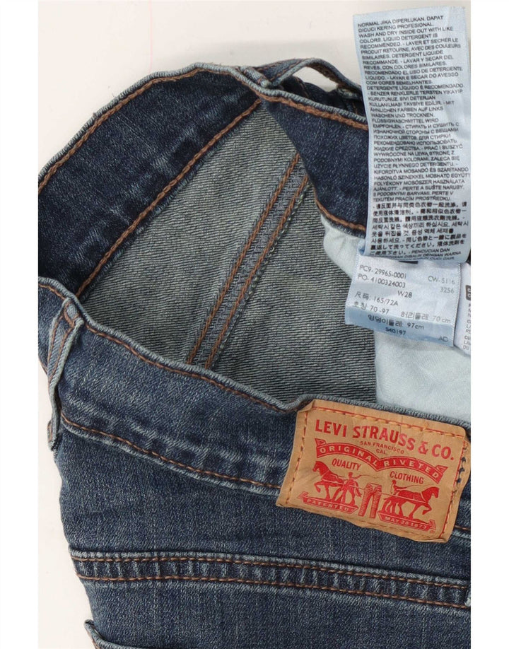 Γυναικείο τζιν σορτς Levi's W28, μεσαίο μπλε βαμβακερό