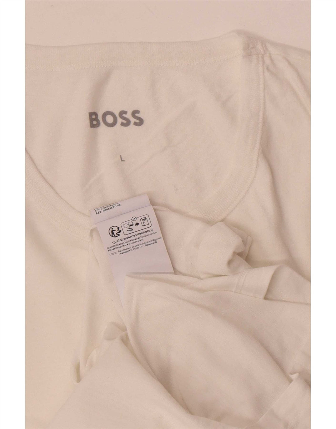 Ανδρικό T-Shirt Hugo Boss Top μεγάλο λευκό βαμβακερό