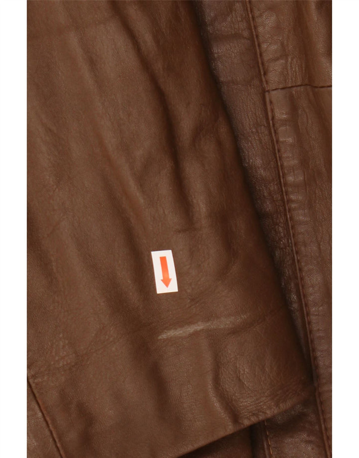 Vintage Ανδρικό Δερμάτινο Μπουφάν IT 54 2XL Καφέ Δερμάτινο