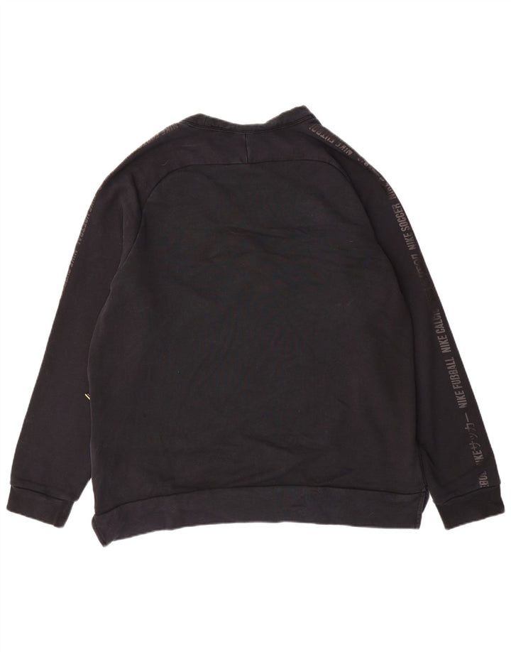 Ανδρικό γραφικό φούτερ Nike Jumper μεγάλο μαύρο βαμβακερό