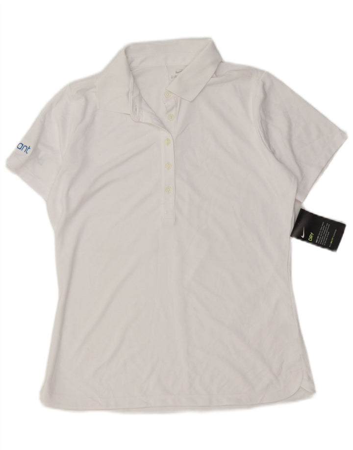 Γυναικείο μπλουζάκι Nike Dri Fit Polo UK 12 Μεσαίο λευκό πολυεστέρας