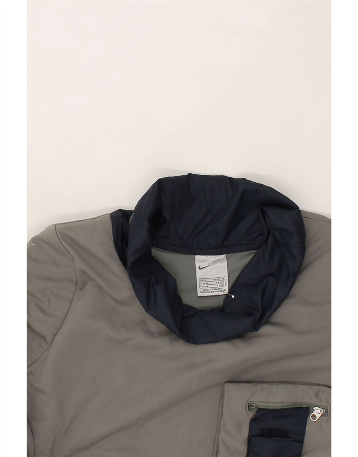 NIKE Womens Pullover Tracksuit Top UK 8/10 Small Grey Polyester Vintage Nike and Second-Hand Nike from Messina Hembry 