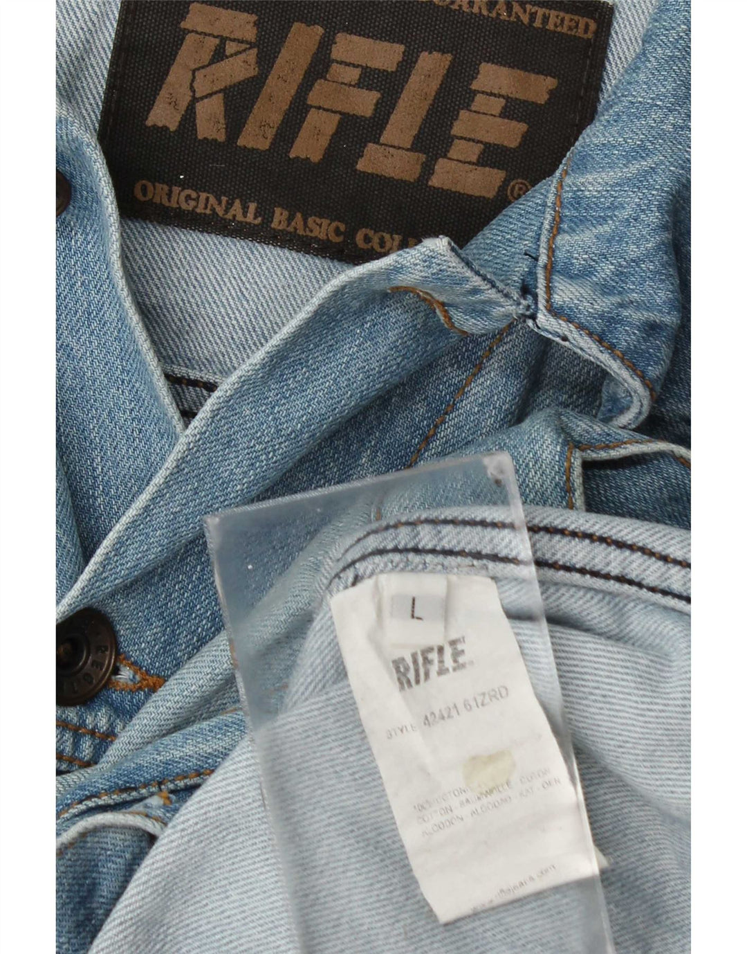 Rifle Ανδρικό Τζιν Μπουφάν UK 40 Μεγάλο Μπλε Βαμβακερό