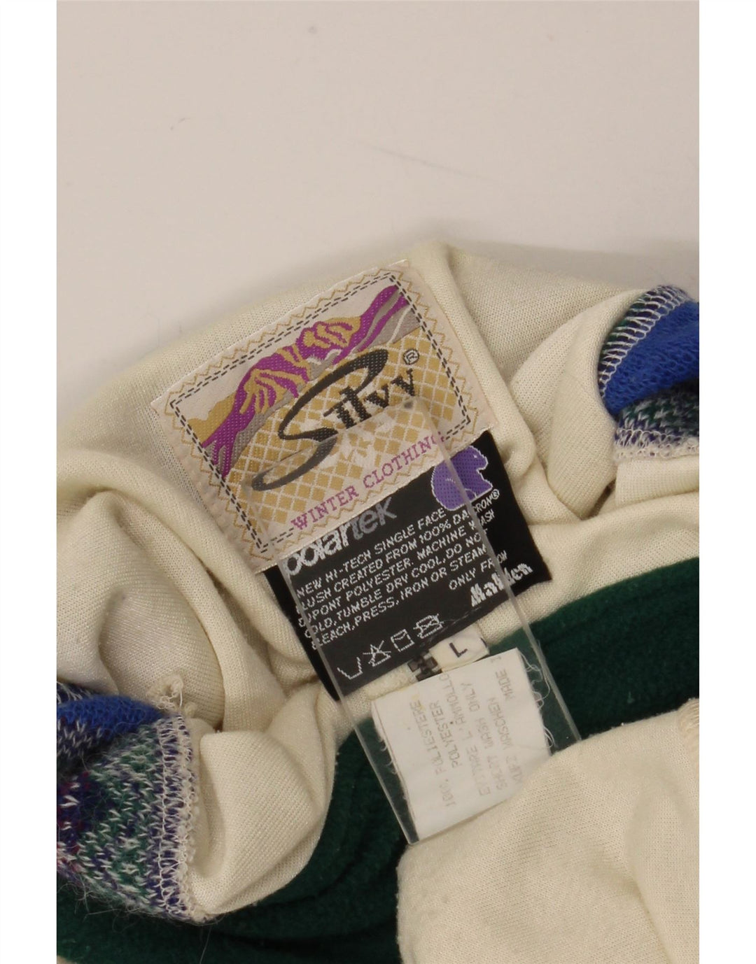 Silvy γυναικείο φερμουάρ Fleece Jumper UK 16 Large White Colourblock Πολυεστέρας