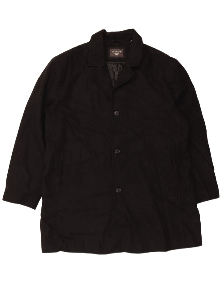 Dockers Ανδρικό Πανωφόρι UK 44 2XL Μαύρο Μάλλινο