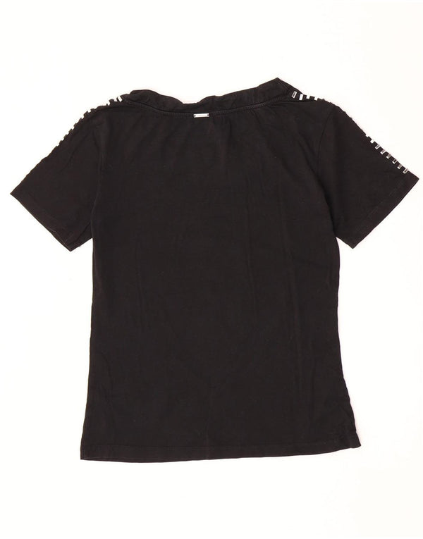 Liu Jo Womens T-Shirt Top UK 10 Small Black Cotton