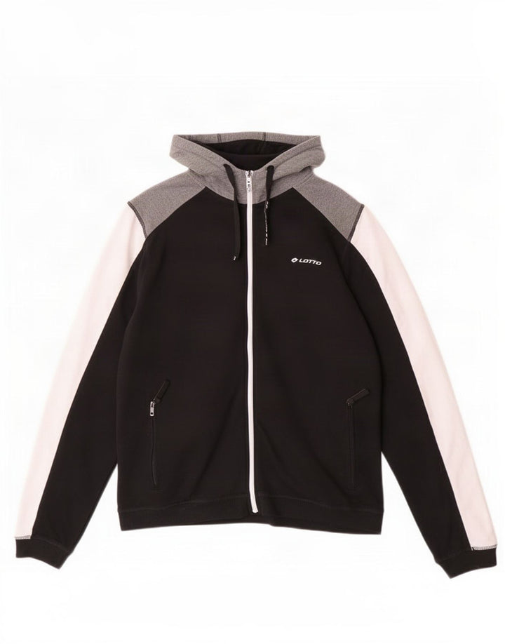 Ανδρικό πουλόβερ Lotto Zip Hoodie XL Μαύρο Colourblock Πολυεστέρας