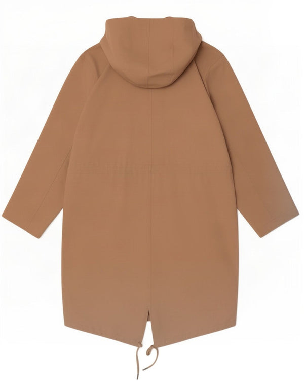 Whistles Γυναικείο μπουφάν Parka με κουκούλα UK 10 Small Beige βαμβακερό
