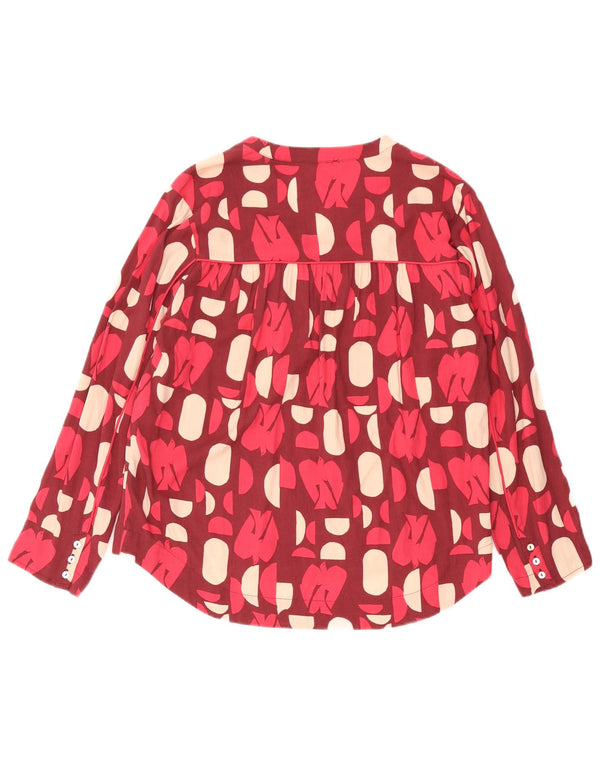 White Stuff Γυναικεία Μπλούζα Oversized Top UK 10 Small Burgundy Geometric